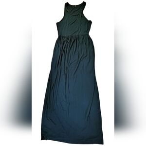 Elegant Green Maxi Dress, Halter Top